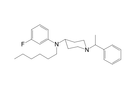 N-3-fluorophenyl-N-hexyl-1-(1-phenylethyl)piperidin-4-amine