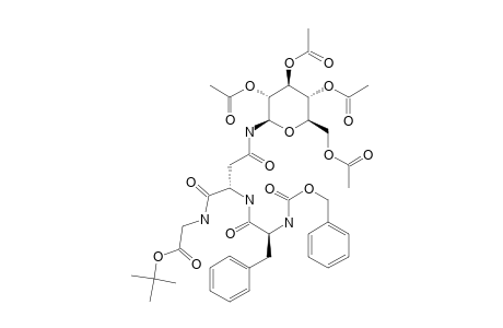 TERT.-BUTYL_N-(BENZYLOXYCARBONYL)-PHENYLALANYL-N'-(2,3,4,6-TETRA-O-ACETYL-BETA-D-GLUCOPYRANOSYL)-ASPARAGINYLGLYCINATE