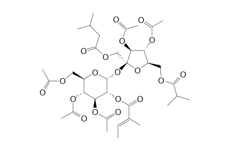 [(2R,3R,4S,5S,6R)-2-[(2S,3S,4S,5R)-4-Acetyloxy-3-hydroxy-2-(3-methylbutanoyloxymethyl)-5-(2-methylpropanoyloxymethyl)oxolan-2-yl]oxy-6-(acetyloxymethyl)-4,5-dihydroxyoxan-3-yl] (E)-2-methylbut-2-enoat, triacetate