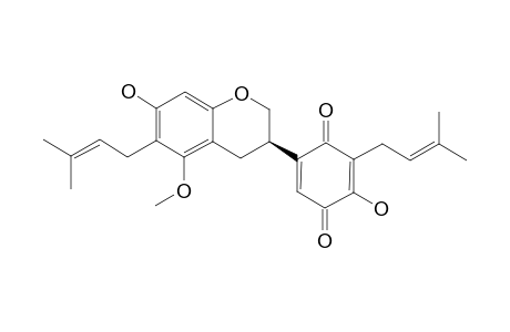 LICORIQUINONE_B;4',7-DIHYDROXY-5-METHOXY-6,3'-DIPRENYLISOFLAVANQUINONE