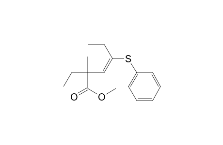 Methyl 2-ethyl-2-methyl-4-phenylthiohex-3-enoate