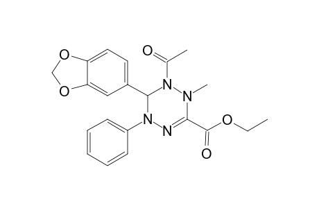 1,2,4,5-Tetrazine-3-carboxylic acid, 1,2,5,6-tetrahydro-1-acetyl-2-methyl-6-(3,4-methylenedioxyphenyl)-5-phenyl-, ethyl ester