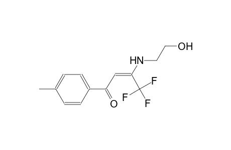 (2E)-4,4,4-trifluoro-3-[(2-hydroxyethyl)amino]-1-(4-methylphenyl)-2-buten-1-one