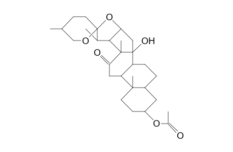 (25R)-3.beta.-Acetoxy-5.alpha.-spirostan-14.beta.-ol-12-on