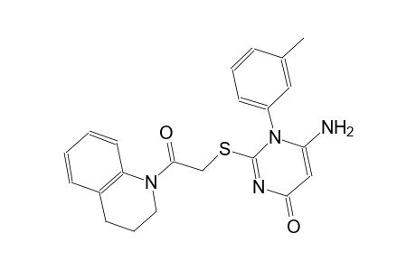 6-amino-2-{[2-(3,4-dihydro-1(2H)-quinolinyl)-2-oxoethyl]sulfanyl}-1-(3-methylphenyl)-4(1H)-pyrimidinone