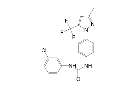 1-(3-Chlorophenyl)-3-[4-[3-methyl-5-(trifluoromethyl)-1-pyrazolyl]phenyl]urea