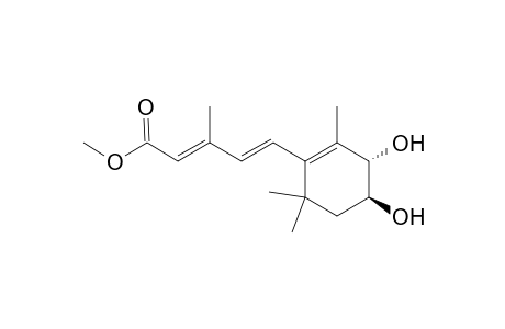 (2E,4E)-5-[(3S,4S)-3,4-dihydroxy-2,6,6-trimethyl-1-cyclohexenyl]-3-methylpenta-2,4-dienoic acid methyl ester