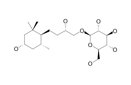 (2R,3R,4S,5S,6R)-2-[(2S)-2-hydroxy-4-[(1S,4S,6R)-4-hydroxy-2,2,6-trimethyl-cyclohexyl]butoxy]-6-methylol-tetrahydropyran-3,4,5-triol