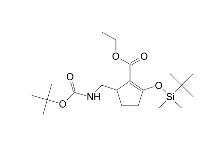 1-Cyclopentene-1-carboxylic acid, 5-[[[(1,1-dimethylethoxy)carbonyl]amino]methyl]-2-[[(1,1-dimethylethyl)dimethylsilyl]oxy]-, ethyl ester