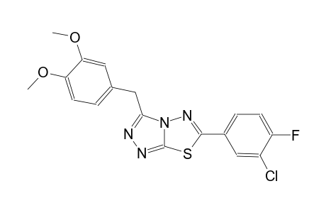 [1,2,4]triazolo[3,4-b][1,3,4]thiadiazole, 6-(3-chloro-4-fluorophenyl)-3-[(3,4-dimethoxyphenyl)methyl]-
