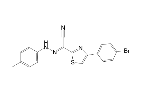 (2E)-2-[4-(4-bromophenyl)-1,3-thiazol-2-yl]-2-[(4-methylphenyl)hydrazinylidene]ethanenitrile