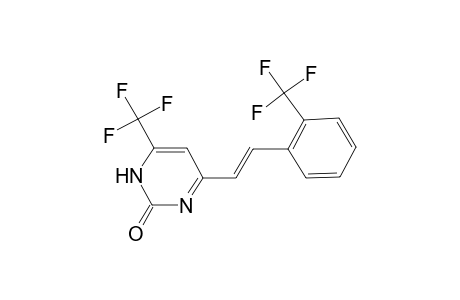 4-(Trifluoromethyl)-6-((E)-2-[2-(trifluoromethyl)phenyl]ethenyl)-2(3H)-pyrimidinone