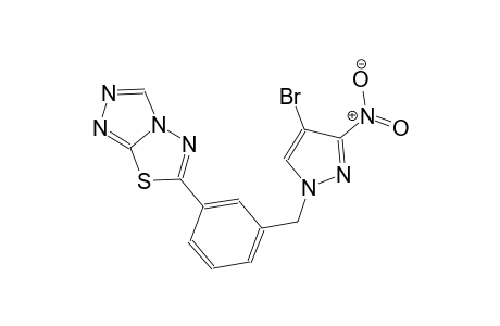 6-{3-[(4-bromo-3-nitro-1H-pyrazol-1-yl)methyl]phenyl}[1,2,4]triazolo[3,4-b][1,3,4]thiadiazole