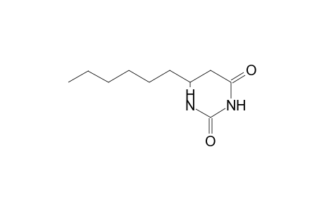 2,4(1H,3H)-pyrimidinedione, 6-hexyldihydro-