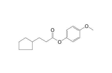3-Cyclopentylpropionic acid, 4-methoxyphenyl ester