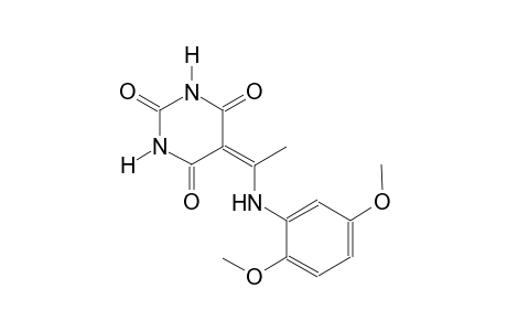 5-[1-(2,5-dimethoxyanilino)ethylidene]-2,4,6(1H,3H,5H)-pyrimidinetrione