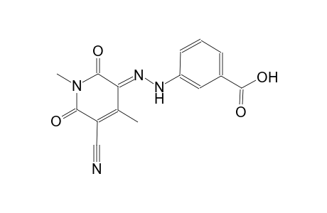 3-[(2E)-2-(5-cyano-1,4-dimethyl-2,6-dioxo-1,6-dihydro-3(2H)-pyridinylidene)hydrazino]benzoic acid