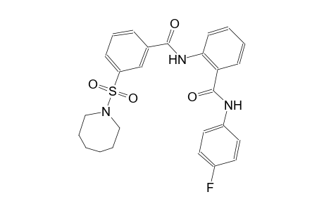 benzamide, N-(4-fluorophenyl)-2-[[3-[(hexahydro-1H-azepin-1-yl)sulfonyl]benzoyl]amino]-