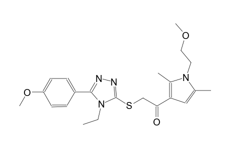 ethanone, 2-[[4-ethyl-5-(4-methoxyphenyl)-4H-1,2,4-triazol-3-yl]thio]-1-[1-(2-methoxyethyl)-2,5-dimethyl-1H-pyrrol-3-yl]-