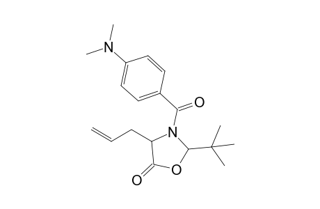 2-(t-Butyl)-3-[4'-(dimethylamino)benzoyl]-4-allyl-1,3-oxazolidin-5-one