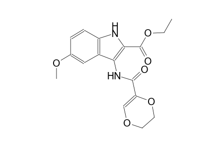 ethyl 3-[(5,6-dihydro-1,4-dioxin-2-ylcarbonyl)amino]-5-methoxy-1H-indole-2-carboxylate