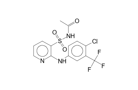 N-(acetyl)-2-(3-trifluoromethyl-4-chloroanilino)pyridine-3-sulfonamide
