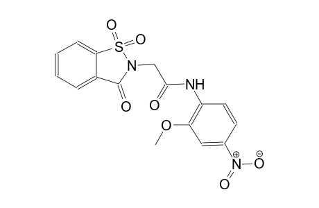 2-(1,1-dioxido-3-oxo-1,2-benzisothiazol-2(3H)-yl)-N-(2-methoxy-4-nitrophenyl)acetamide