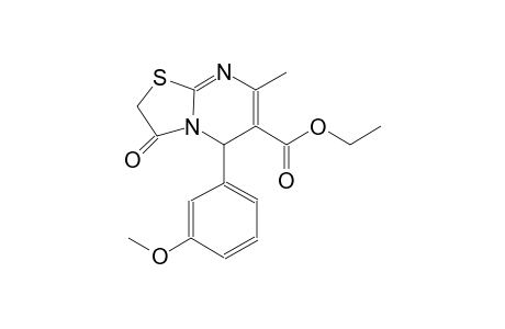 5H-thiazolo[3,2-a]pyrimidine-6-carboxylic acid, 2,3-dihydro-5-(3-methoxyphenyl)-7-methyl-3-oxo-, ethyl ester