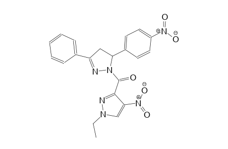 1-[(1-ethyl-4-nitro-1H-pyrazol-3-yl)carbonyl]-5-(4-nitrophenyl)-3-phenyl-4,5-dihydro-1H-pyrazole