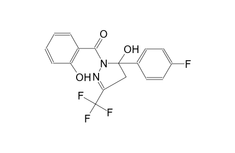 1H-pyrazol-5-ol, 5-(4-fluorophenyl)-4,5-dihydro-1-(2-hydroxybenzoyl)-3-(trifluoromethyl)-