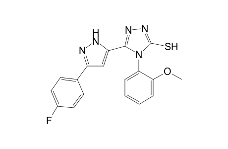 3-[3-(4-fluorophenyl)-1H-pyrazol-5-yl]-4-(2-methoxyphenyl)-1H-1,2,4-triazole-5-thione
