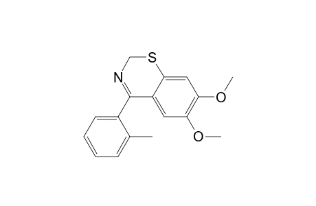 2H-1,3-Benzothiazine, 6,7-dimethoxy-4-(2-methylphenyl)-