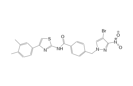 4-[(4-bromo-3-nitro-1H-pyrazol-1-yl)methyl]-N-[4-(3,4-dimethylphenyl)-1,3-thiazol-2-yl]benzamide