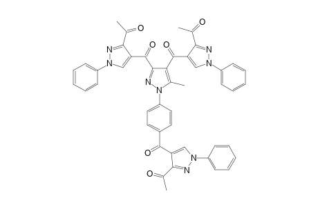 3,4-Bis-(1-phenyl-3-acetyl-pyrazol-4-carbonyl)-5-methyl-1 [4-(1-phenyl-3-acetyl-pyrazol-4-carbonyl)-phenyl]-pyrazole