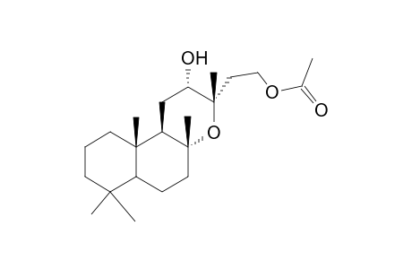 8.alpha.,13-Epoxy-12.alpha.-hydroxylabdan-15-yl Acetate