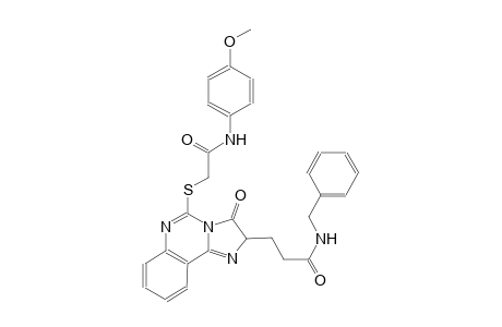 N-benzyl-3-(5-{[2-(4-methoxyanilino)-2-oxoethyl]sulfanyl}-3-oxo-2,3-dihydroimidazo[1,2-c]quinazolin-2-yl)propanamide