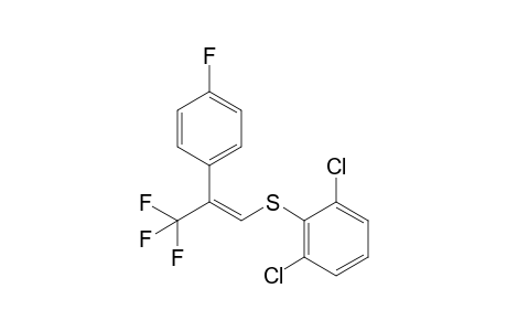 (E)-1,1,1-Trifluoro-2-(4-fluorophenyl)-3-[(2,6-dichlorophenyl)thio]-2-propene