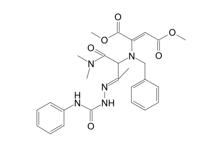 Dimethyl (2Z)-2-[{2-[(anilinocarbonyl)hydrazono]-1-[(dimethylamino)carbonyl]propyl}(benzyl)amino]but-2-enedioate