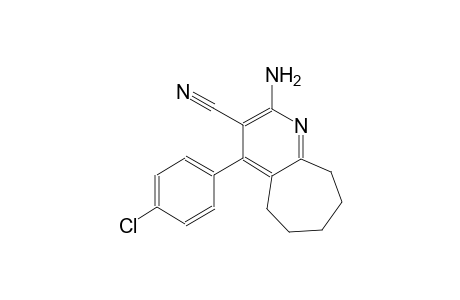 2-amino-4-(4-chlorophenyl)-6,7,8,9-tetrahydro-5H-cyclohepta[b]pyridine-3-carbonitrile