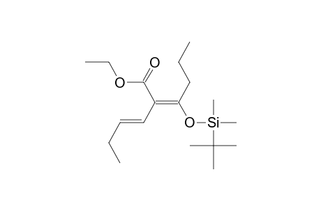 2-Hexenoic acid, 2-(1-butenyl)-3-[[(1,1-dimethylethyl)dimethylsilyl]oxy]-, ethyl ester, (Z,Z)-