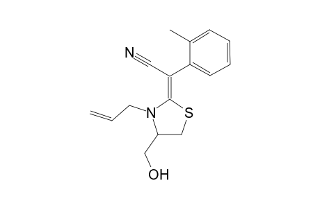2-(1-Cyano-1-(2-tolyl))methylene-4-hydroxymethyl-3-allylthiazolidine