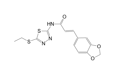 (2E)-3-(1,3-benzodioxol-5-yl)-N-[5-(ethylsulfanyl)-1,3,4-thiadiazol-2-yl]-2-propenamide