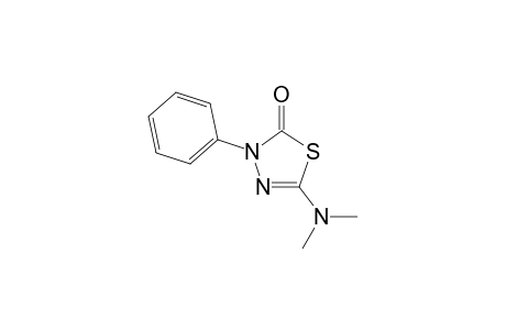 2-Dimethylamino-4-phenyl-1,3,4-thiadiazolin-5-one