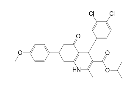 4-(3,4-dichlorophenyl)-5-keto-7-(4-methoxyphenyl)-2-methyl-4,6,7,8-tetrahydro-1H-quinoline-3-carboxylic acid isopropyl ester