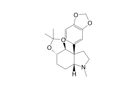 (3aR*,4R*,,5R*,7aS*)-Octahydro-1-methyl-4,5-O-isopropylidenedioxy-3a-(3,4-methylenedioxy)phenylindole