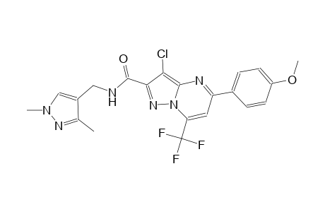 3-chloro-N-[(1,3-dimethyl-1H-pyrazol-4-yl)methyl]-5-(4-methoxyphenyl)-7-(trifluoromethyl)pyrazolo[1,5-a]pyrimidine-2-carboxamide
