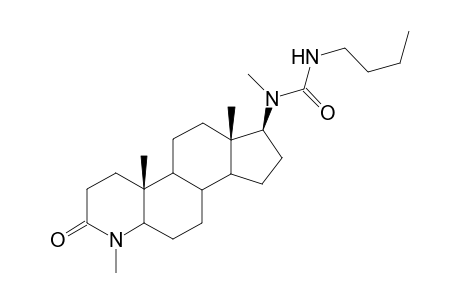 17.beta.-(Ureylene-N-methyl-N'-butyl)-4-methyl-4-aza-5-alpha.-androstan3-one