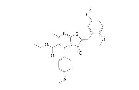 ethyl (2Z)-2-(2,5-dimethoxybenzylidene)-7-methyl-5-[4-(methylsulfanyl)phenyl]-3-oxo-2,3-dihydro-5H-[1,3]thiazolo[3,2-a]pyrimidine-6-carboxylate