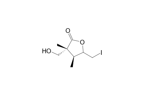 (+-)-(3R)-3-Hydroxymethyl-3,4.beta.-dimethyl-5-iodomethyltetrahydro-2(3H)-furanone diasterisomer