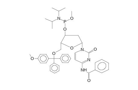 5'-O-MONOMETHOXYTRITYL-3'-(N,N-DIISOPROPYLAMIDO)METHYLPHOSPHITE-N4-BENZOYL-2-DEOXYRIBOCYTOSINE